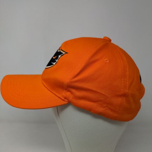 Service Electric Men's Strapback Hat Orange Adjustable Embroidered Logo - Picture 3 of 6